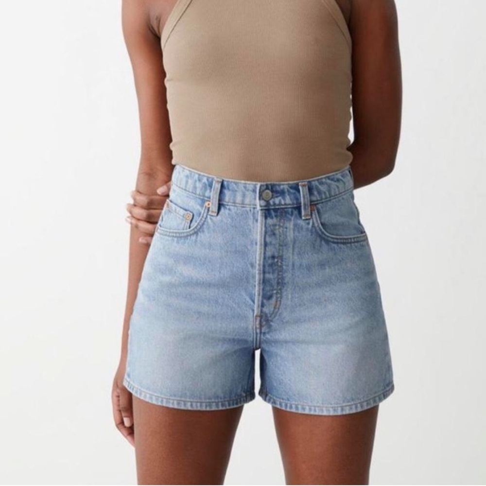 & Other Stories Classic Light Blue Denim Women's Shorts